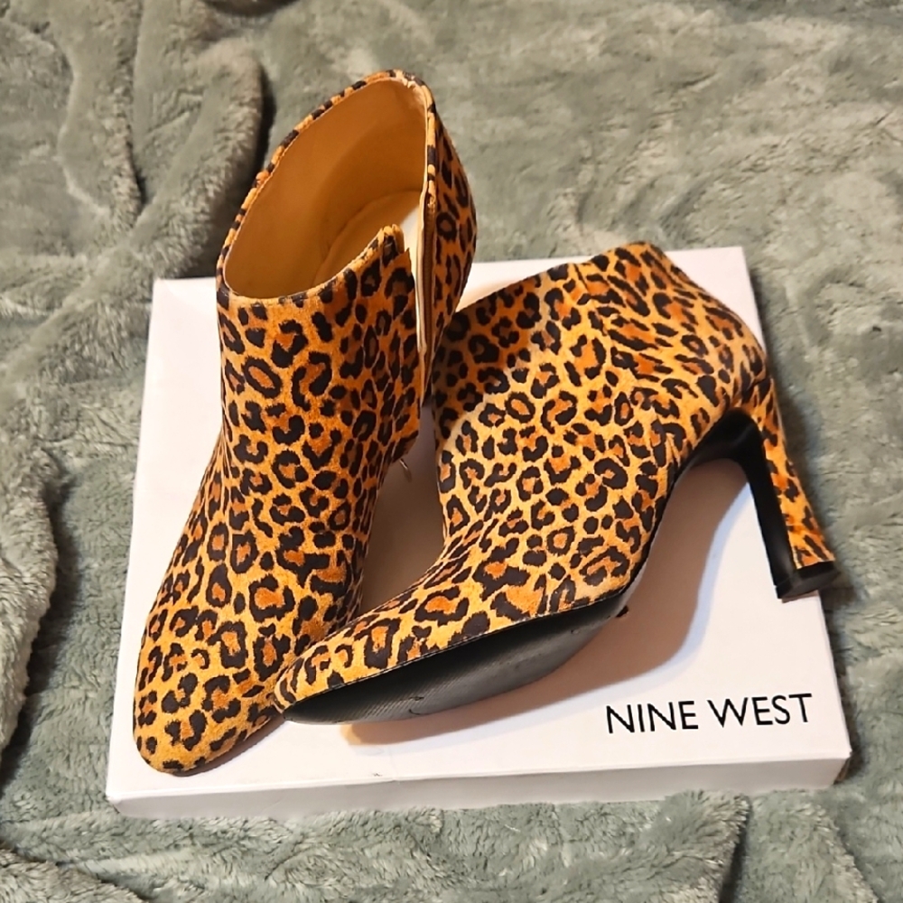 Nine West Animal Print Heeled Boots